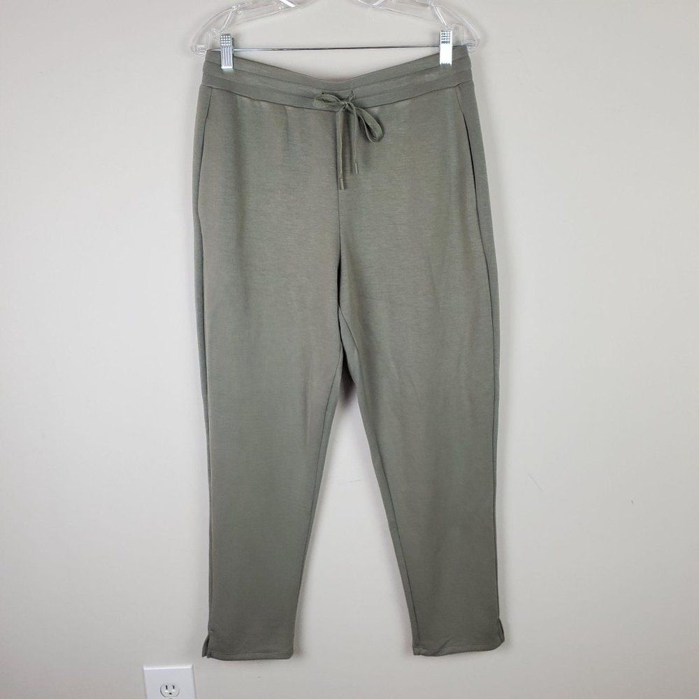 For The Republic Womens Olive Green Elastic Drawstring Relaxed Fit Jogger Size L
